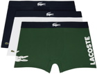 Lacoste Three-Pack Multicolor Plain & Print Boxers