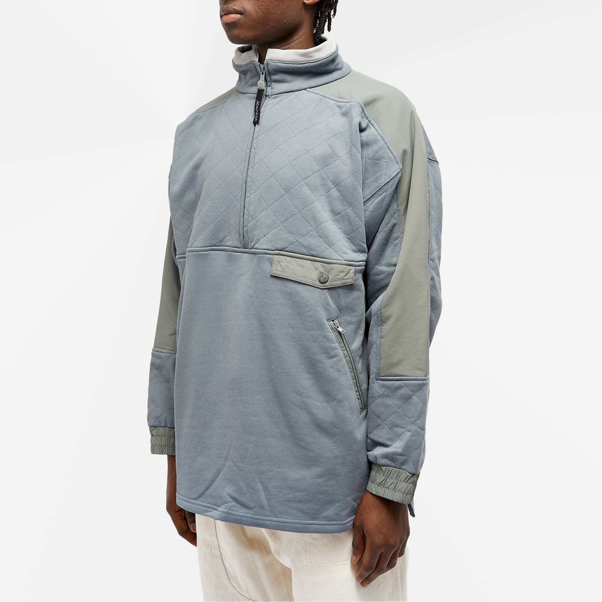 Manresa Men's Half Zip Knit in Gark Grey/Grey