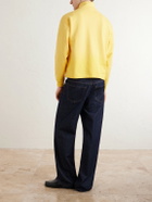 Aimé Leon Dore - Logo-Embroidered Cotton-Jersey Half-Zip Sweatshirt - Yellow