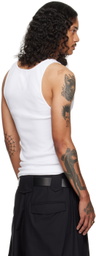 LU'U DAN White Logo Embroidered Tank Top