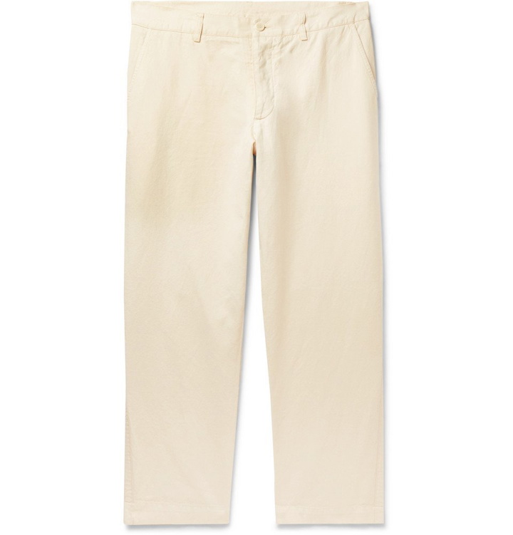 Photo: YMC - Slim-Fit Cotton and Linen-Blend Trousers - Ecru