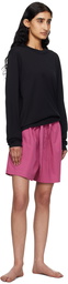 Tekla Purple Drawstring Pyjama Shorts