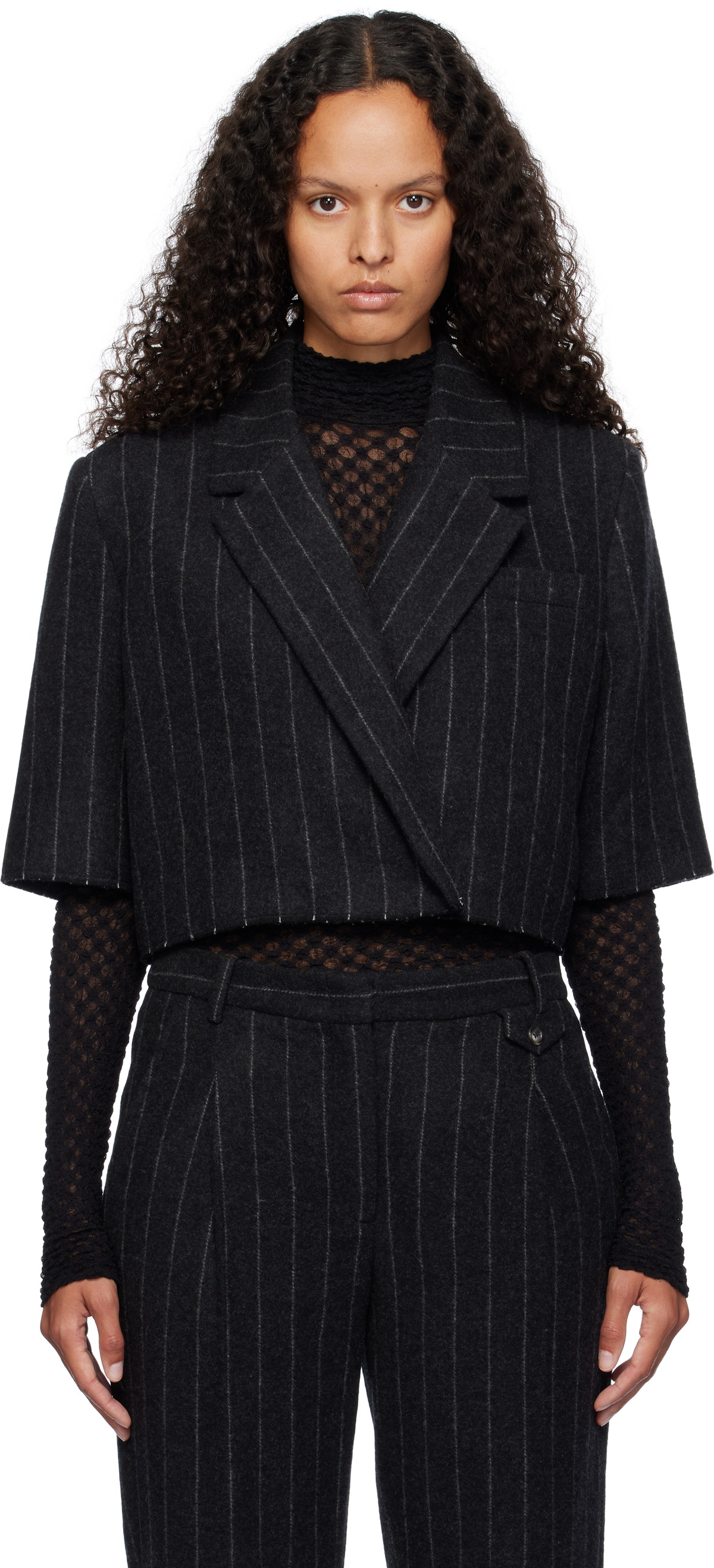 The Garment Black Richard Crop Blazer