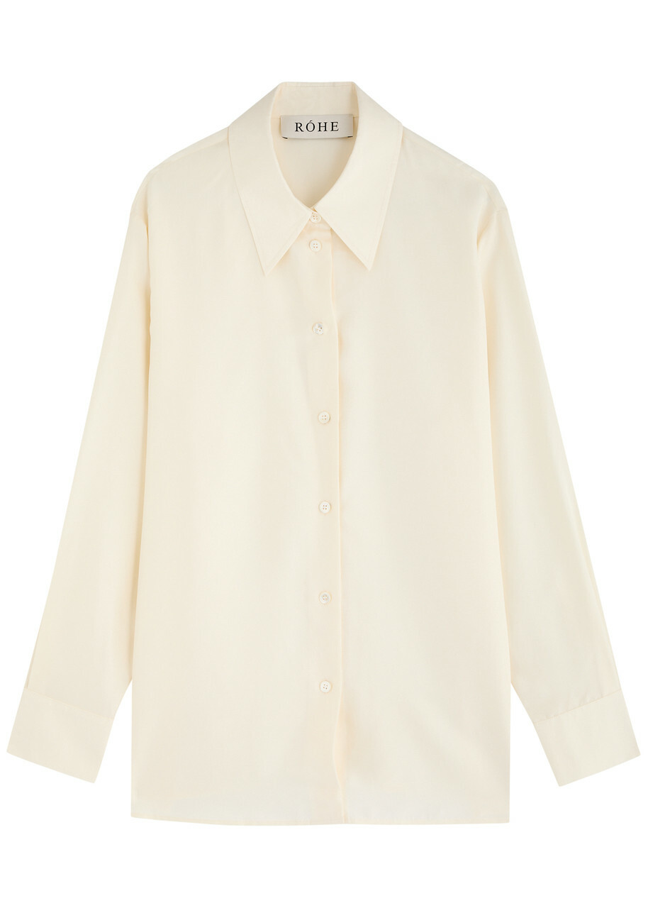 Rohe Washed Silk Shirt Cream