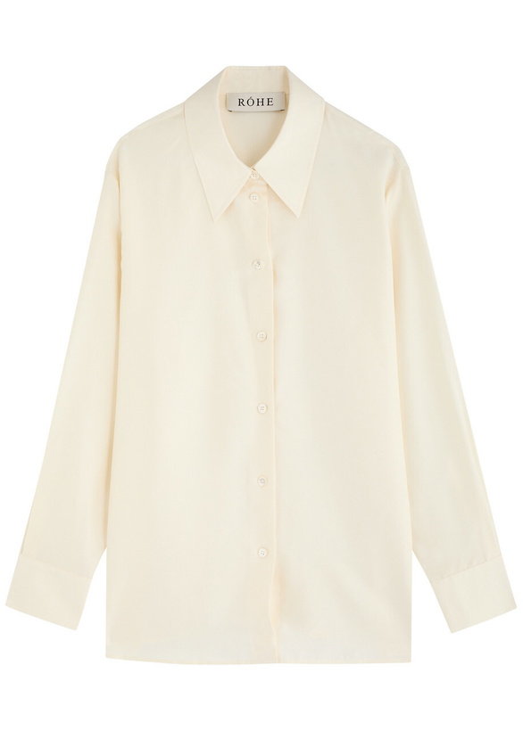 Photo: Rohe Washed Silk Shirt Cream