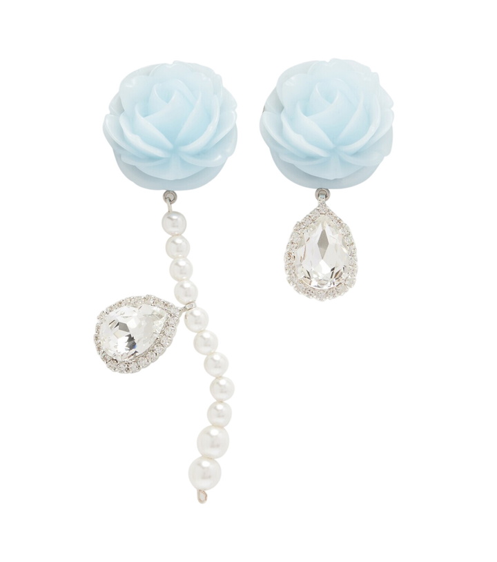 Photo: Magda Butrym Rose embellished drop earrings
