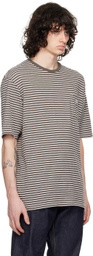 the Shepherd UNDERCOVER Gray & White Striped T-Shirt