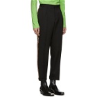 Calvin Klein 205W39NYC Black Stripe Classic Straight-Leg Uniform Trousers
