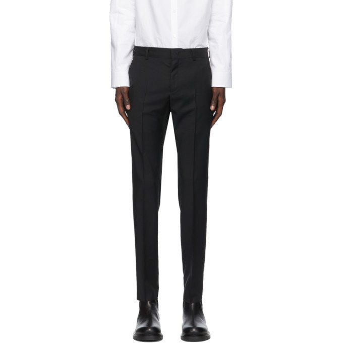 Photo: Valentino Black Wool Plain Trousers