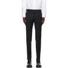 Valentino Black Wool Plain Trousers