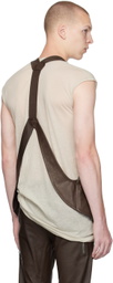 Rick Owens Brown Bauhaus Leather Vest