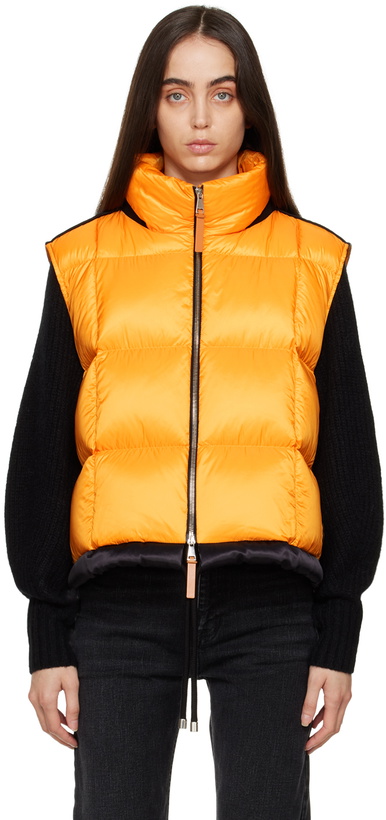 Photo: Moncler Genius Moncler x 1952 Orange Kart Down Vest