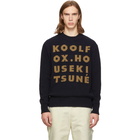 Maison Kitsune Navy Kool Fox Sweater