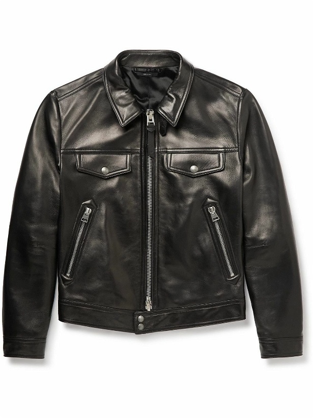 Photo: TOM FORD - Nappa Leather Blouson Jacket - Black