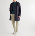 Loro Piana - Windmate Suede-Trimmed Storm System Nylon Overcoat - Blue