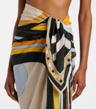 La DoubleJ Printed cotton beach cover-up