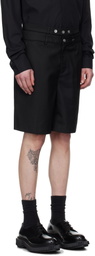 C2H4 Black Intellectual Tailored Shorts