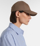 The Row Caspian cotton and cashmere canvas baseball cap