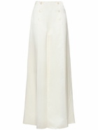 RALPH LAUREN COLLECTION Linen Blend Split Wide Pants