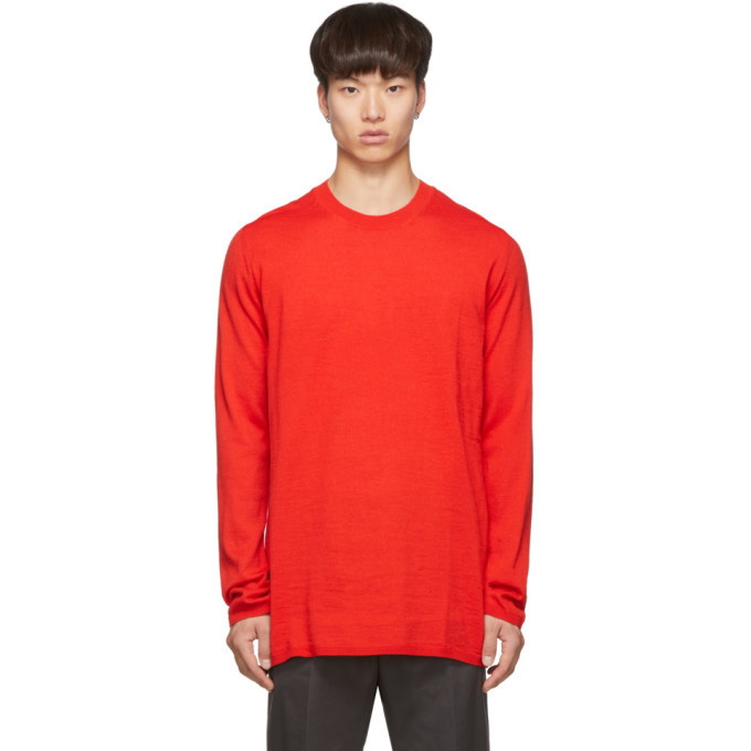 Photo: Comme des Garcons Shirt Red Wool Gauge 14 Sweater