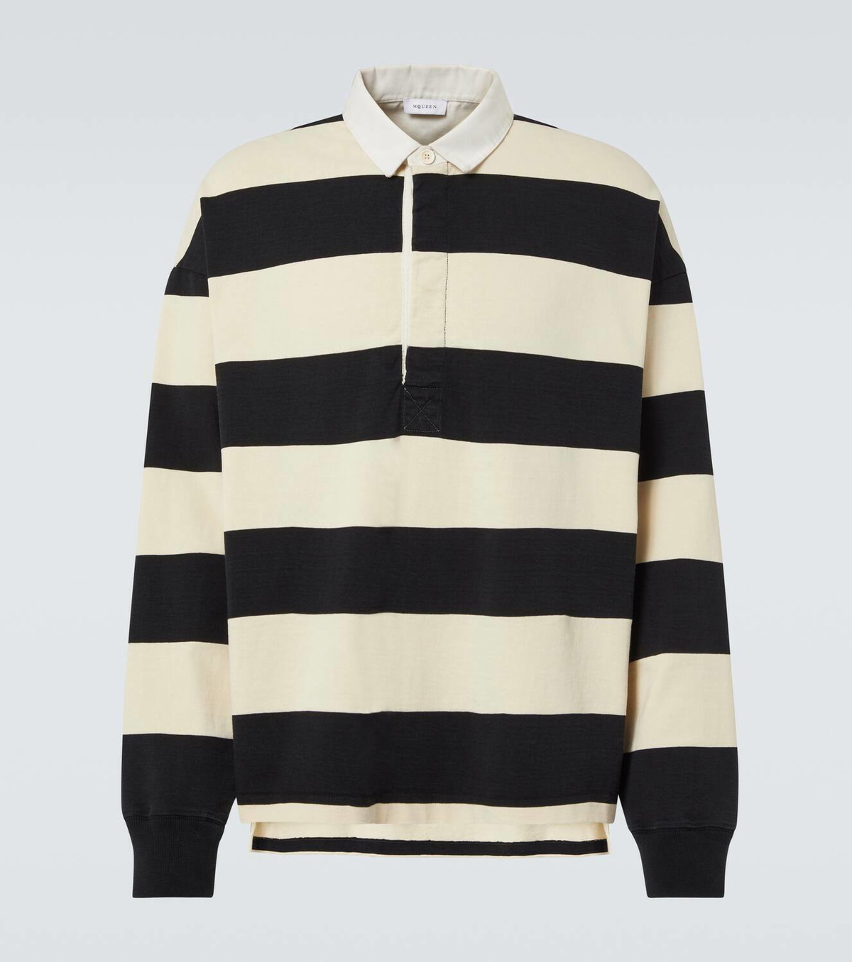 Alexander McQueen Striped cotton rugby shirt Alexander McQueen