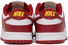 Nike Red & White Nike Dunk Low Retro Sneakers