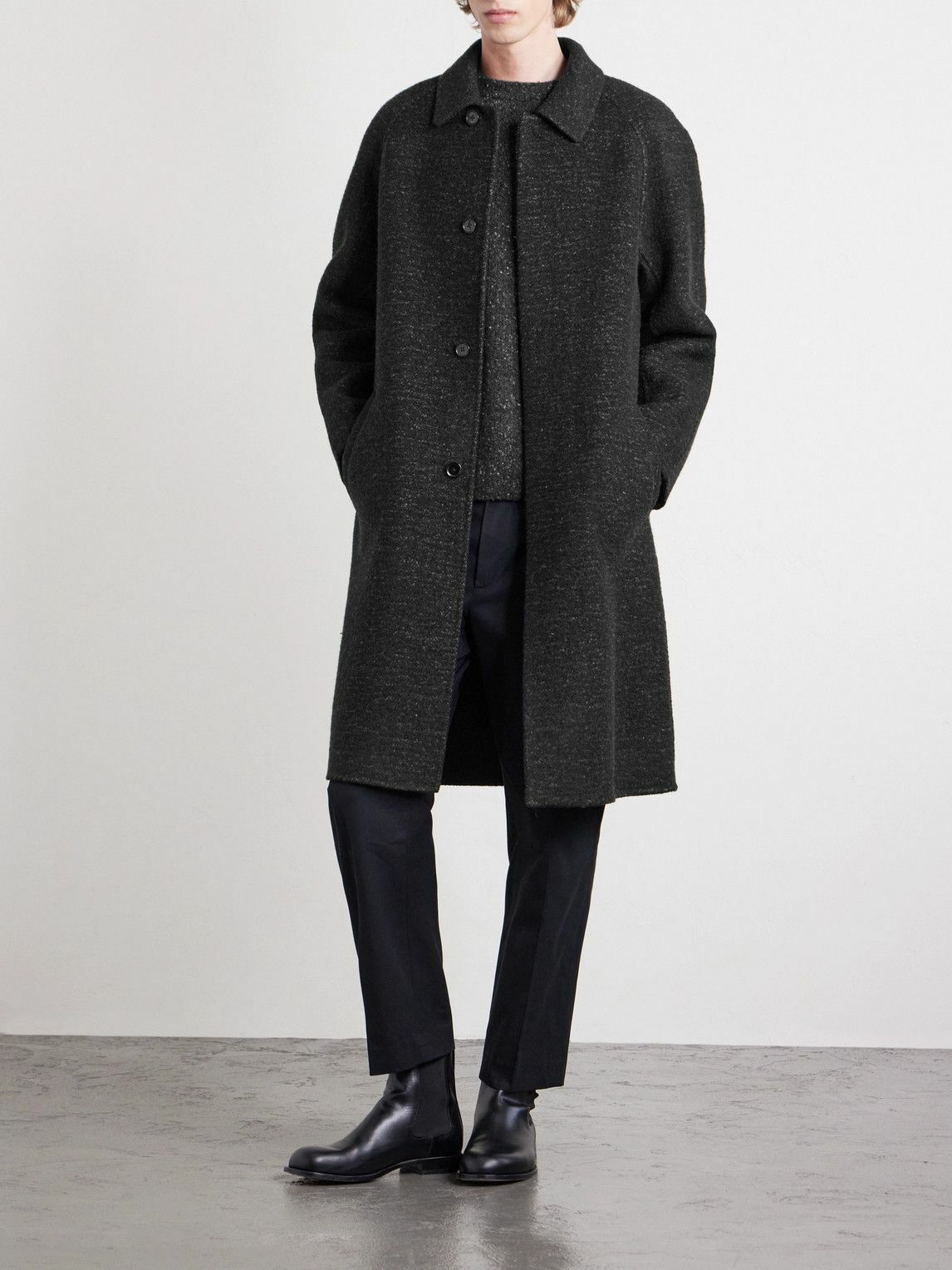 The Row - Zomo Virgin Wool-Blend Coat - Black