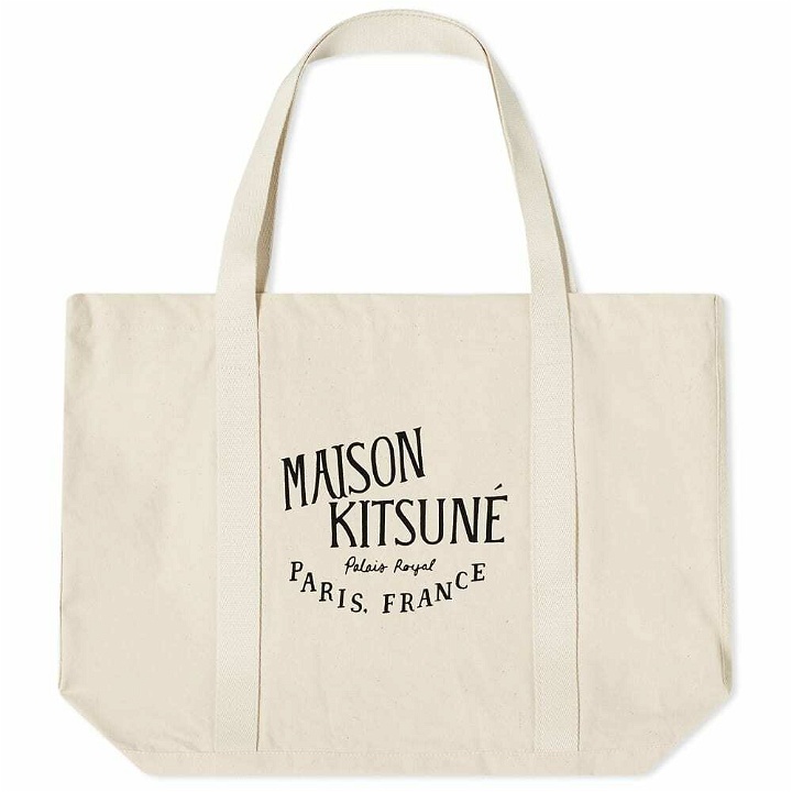 Photo: Maison Kitsuné Palais Royal Shopping Bag in Ecru