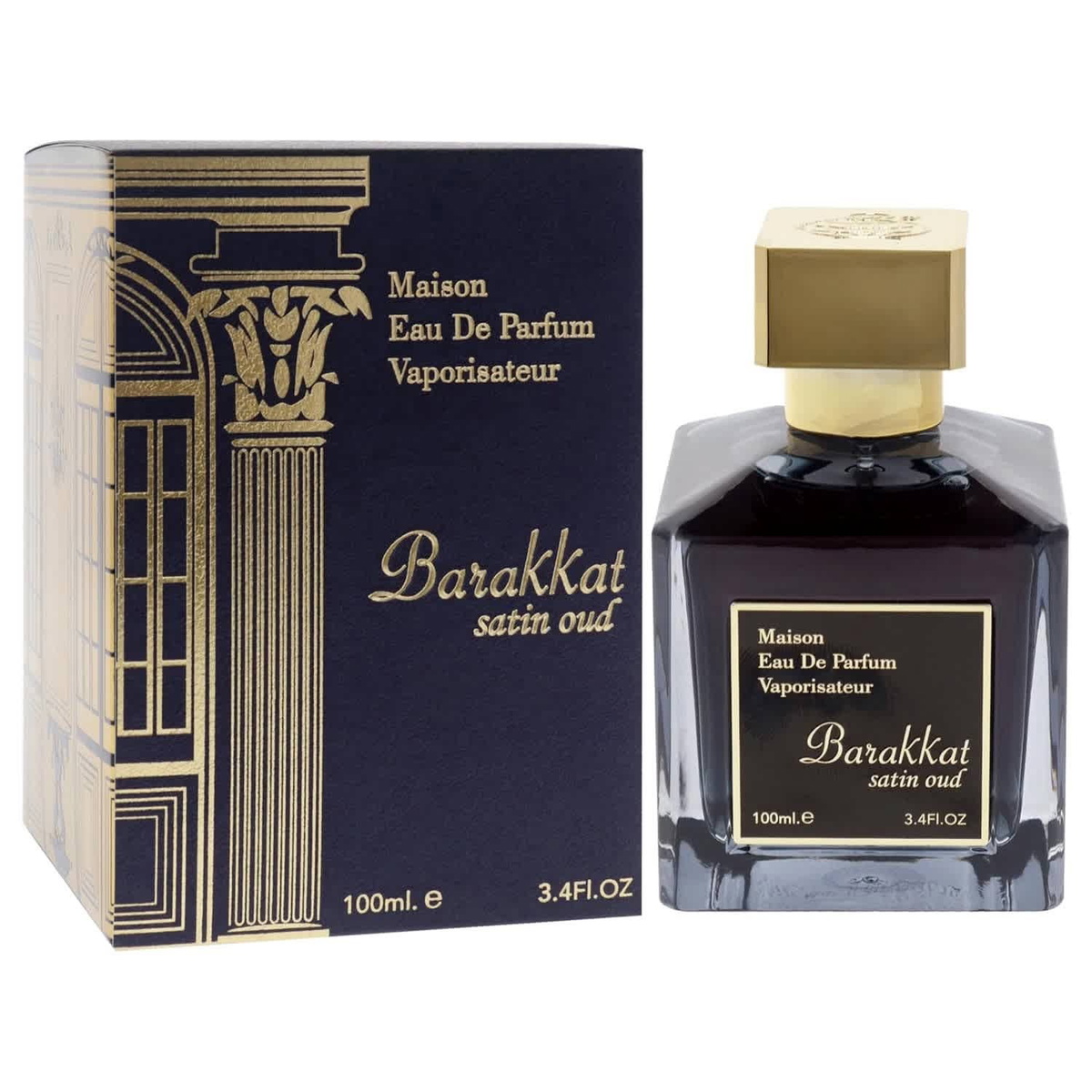 Fragrance World Unisex Barakkat Satin Oud EDP Spray 3.4 oz Fragrances 6291108321508