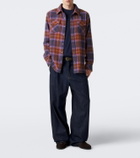 God's True Cashmere Vulcan tartan cashmere shirt with tiger's eye