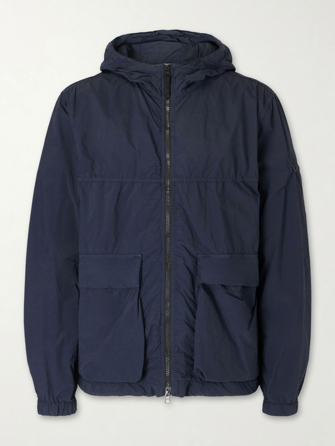 Stone Island - Hooded Brushed Recycled-Nylon Parka - Blue