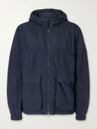 Stone Island - Hooded Brushed Recycled-Nylon Parka - Blue