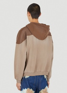 Two Tone Hooded Sweatshirt in Brown