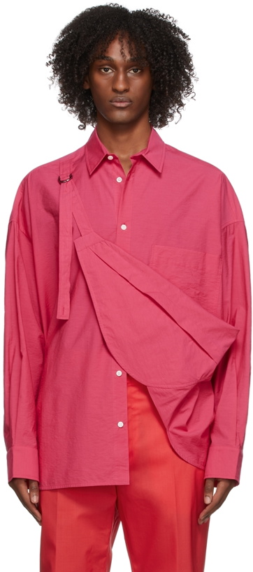 Photo: Jacquemus Pink La Chemise Banane Long Sleeve Shirt