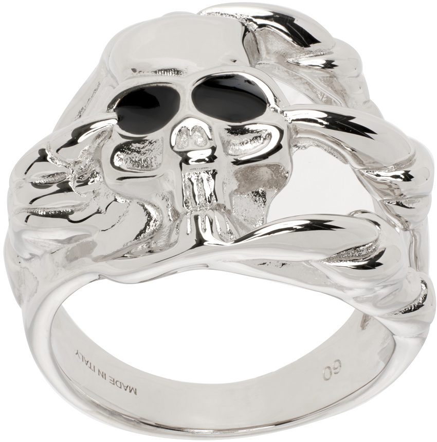 Givenchy Silver G Skull Ring