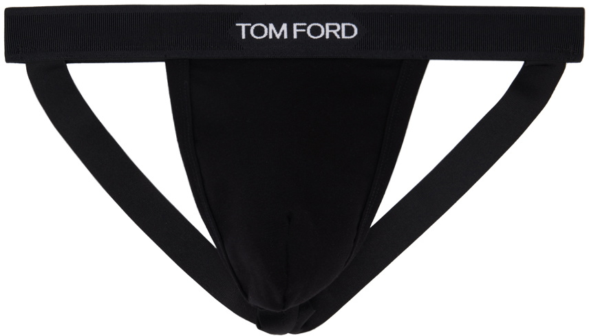 TOM FORD Black Cotton Jock Strap