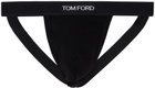 TOM FORD Black Cotton Jock Strap