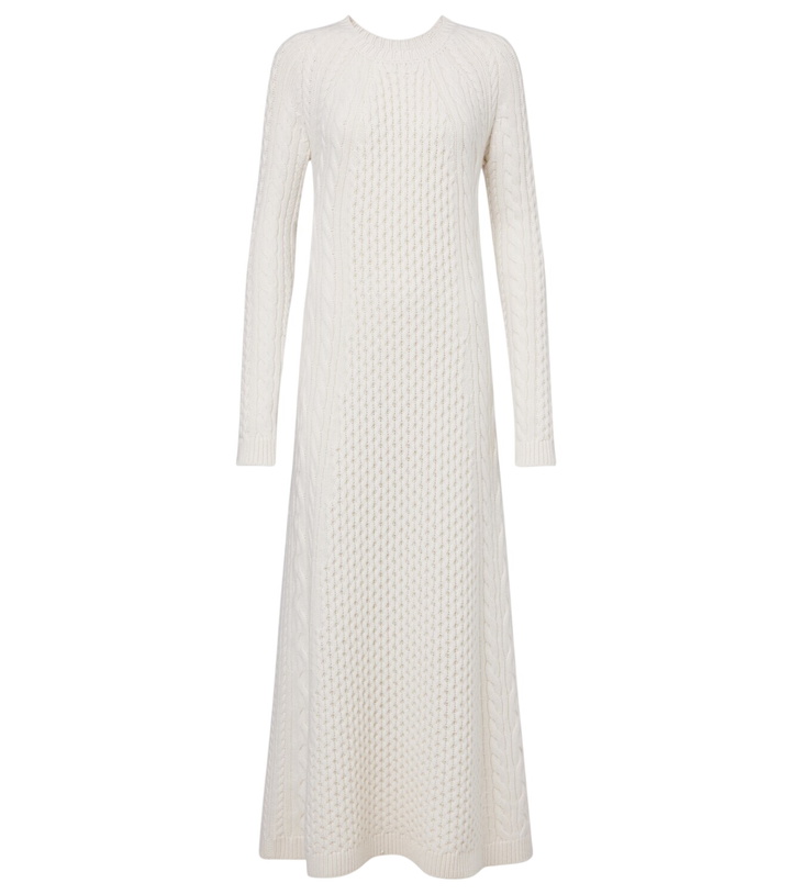Photo: Lisa Yang Nyla cable-knit cashmere maxi dress