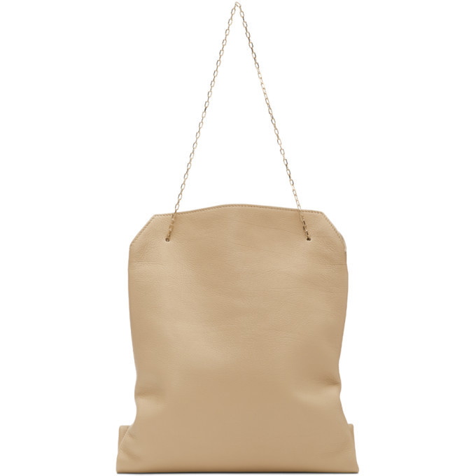 The Row Beige Small Lunch Bag