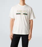 Gucci Logo cotton and silk jersey T-shirt