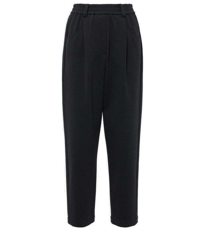 Photo: Brunello Cucinelli Pleated cotton-blend jersey sweatpants