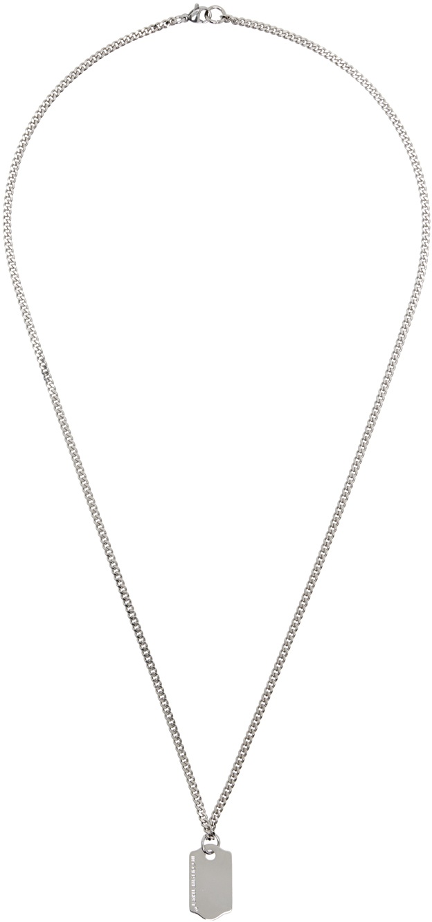 IN GOLD WE TRUST PARIS Silver Price Tag Necklace