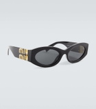 Miu Miu Logo oval sunglasses