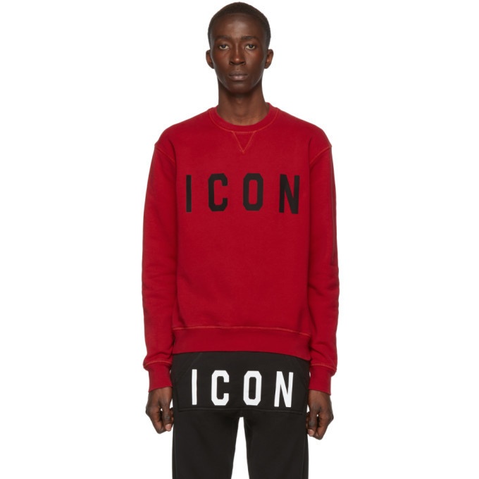 Photo: Dsquared2 Red Cool Fit Sweatshirt