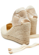 Castañer Chiara 80 Canvas Wedge Espadrilles Ivory