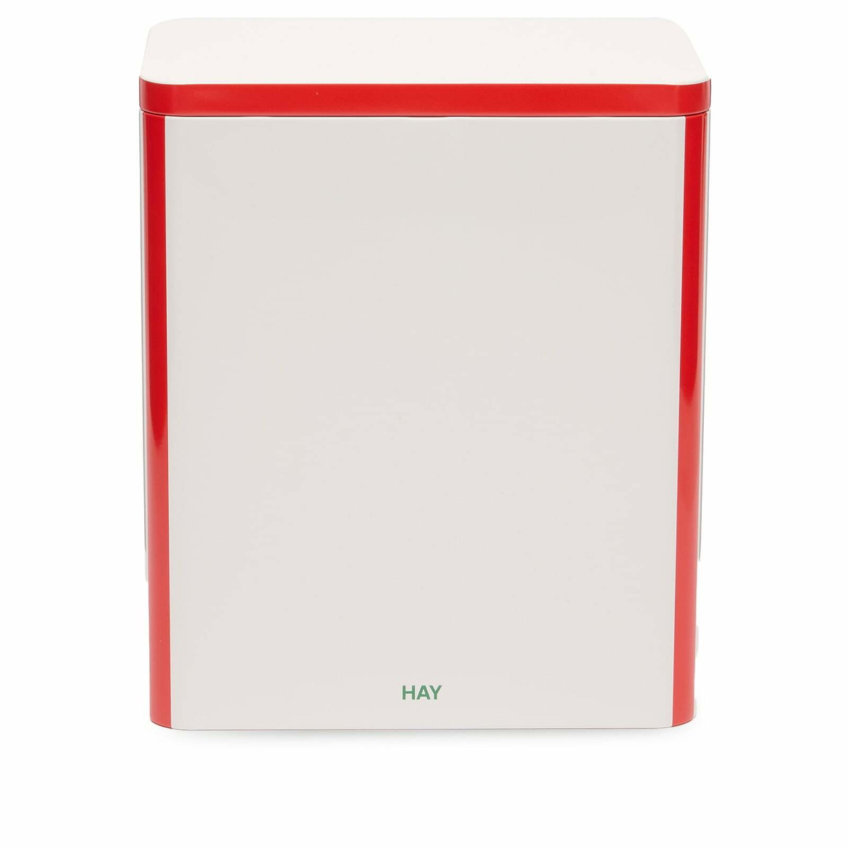HAY Tin Container - Large in Off-White/Red 