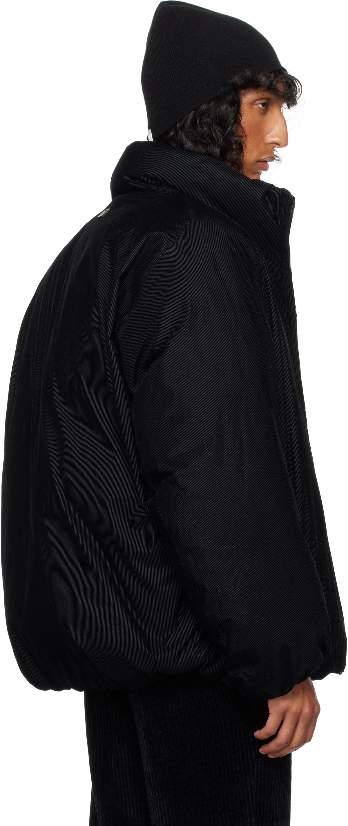 WOOYOUNGMI Black Flocked Down Jacket