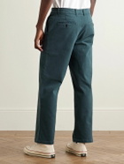 Portuguese Flannel - Labura Straight-Leg Organic Cotton-Blend Twill Trousers - Blue