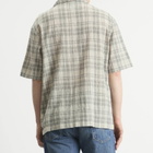 ACMH by Magic Castles Men's Short Sleeve Wave Shirt in Black Ecru Mini Check