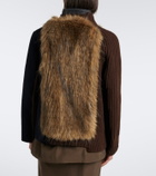 Sacai Ribbed-knit wool-blend jacket